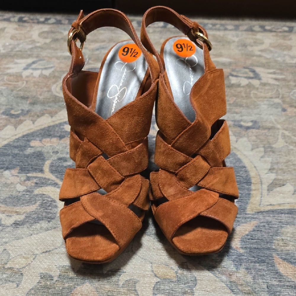Jessica Simpson Rust/Brown Suede Sandals